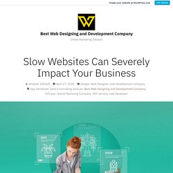 Slow Websites Can Severely Impact Your Business – Best Web Designing and Development Company
