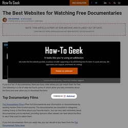 The Best Websites for Watching Free Documentaries