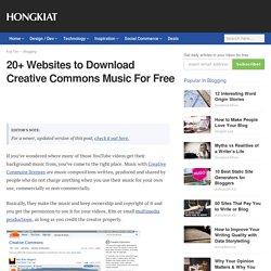 20+ Websites to Download Creative Commons Music For Free