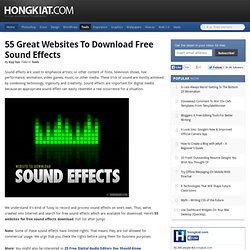 55 Great Websites To Download Free Sound Effects