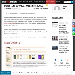 Websites To Download Free Kindle Books