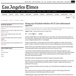 AntiSec says it has hacked websites of U.S. law enforcement agencies - latimes.com