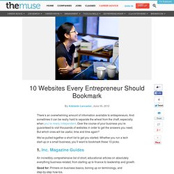 10 Websites Every Entrepreneur Should Bookmark