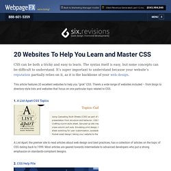 20 Websites To Help You Learn and Master CSS - Six Revisions