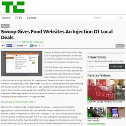 Swoop Gives Food Websites An Injection Of Local Deals