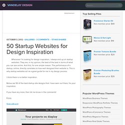 50 Startup Websites for Design Inspiration