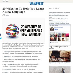 20 Websites To Help You Learn A New Language