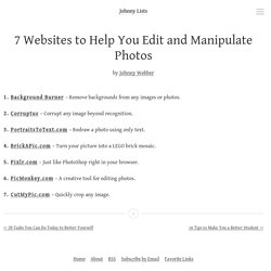 7 Websites to Help You Edit and Manipulate Photos