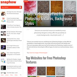 # 7 Best Websites to Find Free Photoshop Textures, Background Styles