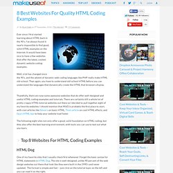 8 Best Websites For Quality HTML Coding Examples