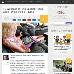 10 Websites to Find Special Needs Apps for the iPad & iPhone