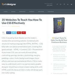 35 Websites To Teach You How To Use CSS Effectively