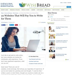 22 Websites That Will Pay You to Write for Them