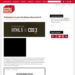 9 Websites to Learn the Basics About html 5