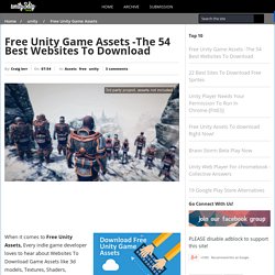 Free Unity Game Assets -The 54 Best Websites To Download ~ unity3diy tutorials