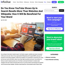 Do You Know YouTube Shows Up In Search Results More Than Websites And Wikipedia: How It Will Be Beneficial For Your Brand
