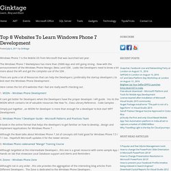 Top 8 Websites To Learn Windows Phone 7 Development