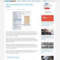 The Top 4 Websites To Find Free iPad Books
