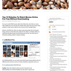 Top 10 Websites To Watch Movies Online For Free Without Downloading