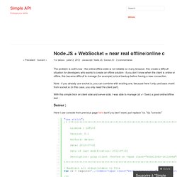 Node.JS + WebSocket = near real offline/online check « Simple API