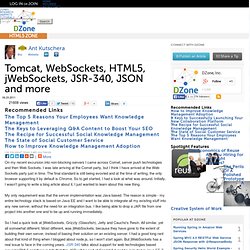 Tomcat, WebSockets, HTML5, jWebSockets, JSR-340, JSON and more