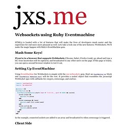 Websockets using Ruby Eventmachine