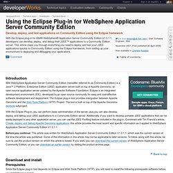 Using the Eclipse Plug-in for WebSphere Application Server Commu
