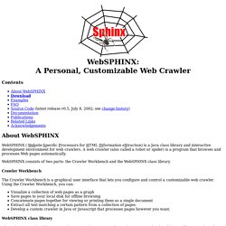 WebSPHINX: A Personal, Customizable Web Crawler
