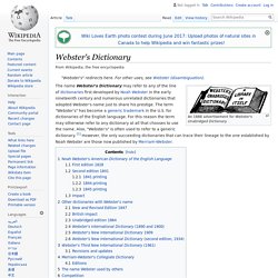 Webster's Dictionary - Wikipedia