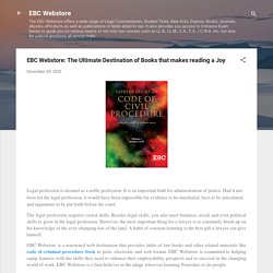 EBC Webstore: The Ultimate Destination of Books that makes reading a Joy