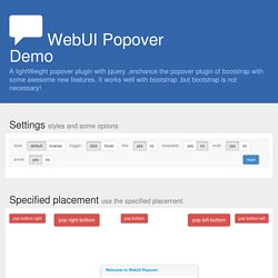 WebUI Popover Demo