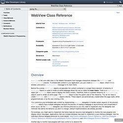 WebView Class Reference