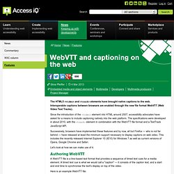 WebVTT and captioning on the web