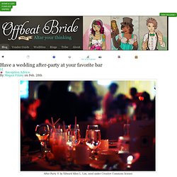 Have a wedding after-party at your favorite bar