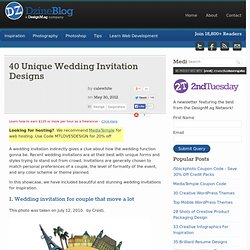 40 Unique Wedding Invitation Designs