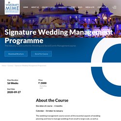 Best Online Wedding Event Management Courses in India