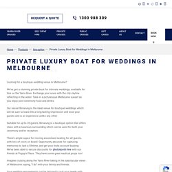 Private Yacht for Weddings in Melbourne