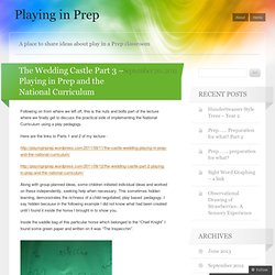 The Wedding Castle Part 3 – Playing in Prep and the National Curriculum « Playing in Prep