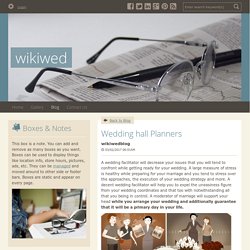 Wedding hall Planners - wikiwed : powered by Doodlekit