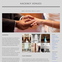 Weddings — Hackney Venues
