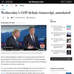 Wednesday’s GOP debate transcript, annotated