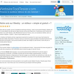Notre avis sur Weebly, ses fonctionnalités et ses tarifs