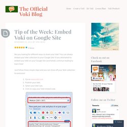 Tip of the Week: Embed Voki on Google Site