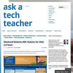 Weekend Website #89: Rubrics for Web 2.0 Tools