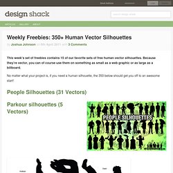 Weekly Freebies: 350+ Human Vector Silhouettes