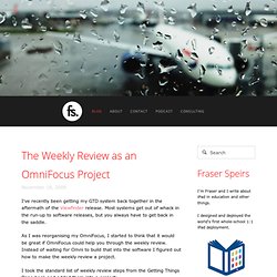 The Weekly Review as an OmniFocus Project