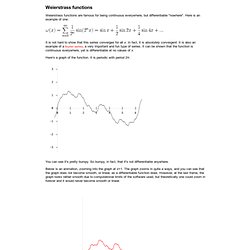 Weierstrass functions - StumbleUpon