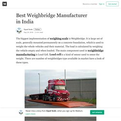 Best Weighbridge Manufacturer in India – Equal Scale
