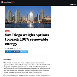 San Diego weighs options to reach 100% renewable energy