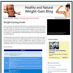 Weight Gaining Foods